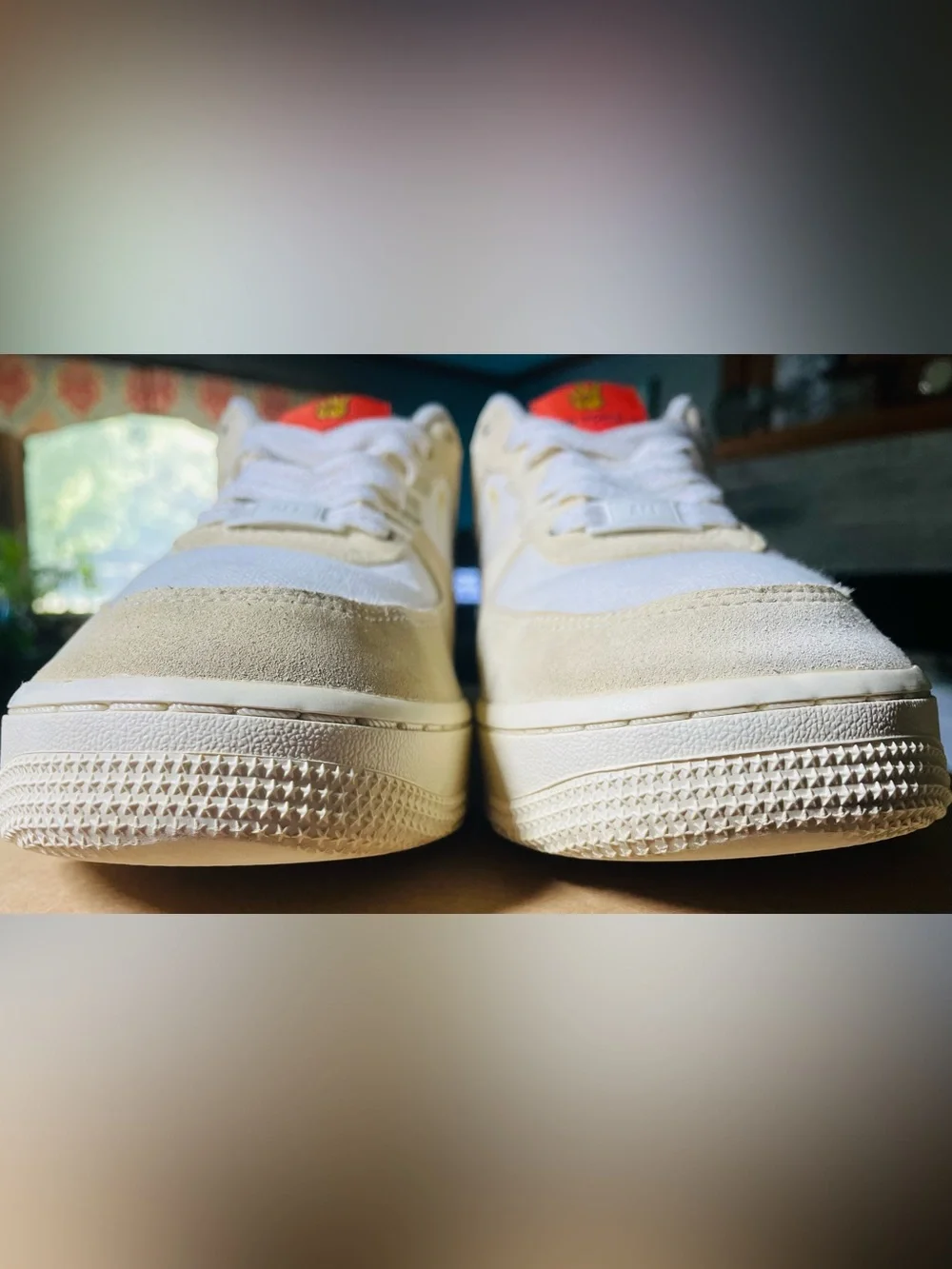 Women's Beige & White Low-Top Sneakers - Casual Comfort